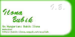 ilona bubik business card